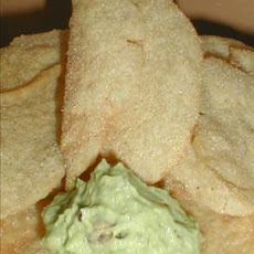 Homemade Texas Chips With Guacamole Spread