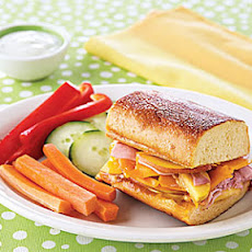 Grilled Ham, Peach and Cheddar Sandwiches