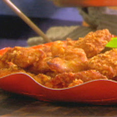 Crunchy Chicken Nuggets with Green Onion Honey Dip