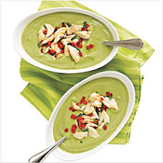 Avocado-Buttermilk Soup with Crab Salad