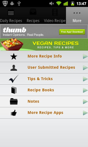 【免費生活App】Vegan Recipes!-APP點子