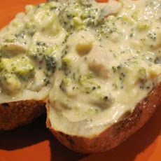 Broccoli and Cheese Topped Potatoes