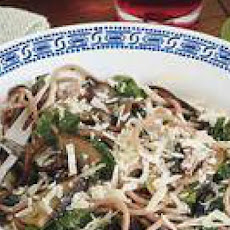 Spiked Spaghetti with Portobellos and Kale