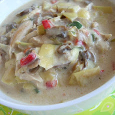 Cream of Artichoke and Mushroom Soup