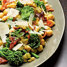 Chickpeas with Broccoli Rabe and Bacon