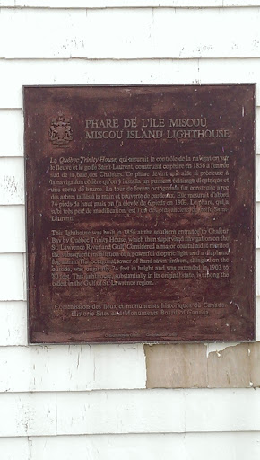 Miscou Lighthouse Plaque