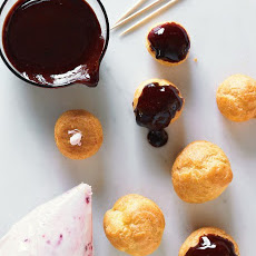 Chocolate-Glazed Raspberry Cream Puffs