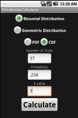 Distribution Calculator