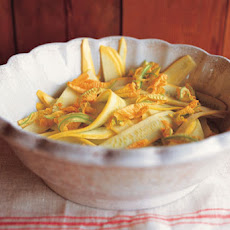 Shaved Summer Squash with Squash Blossoms Recipe