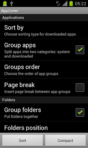 AppZorter for TouchWiz