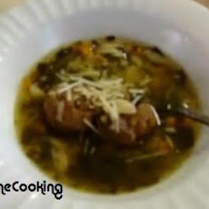 Solar Cooked Italian Style Wedding Soup With Meatballs