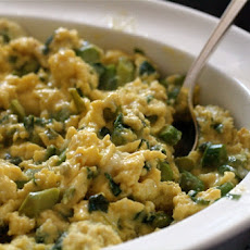 Scrambled Eggs with Crab and Asparagus Tips