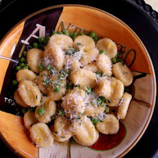 Ricotta-Feta Gnocchi Tossed in Maple-Brown-Butter and Sweet Peas Sauce