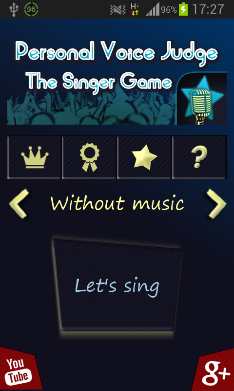 Android application Personal Voice Judge screenshort