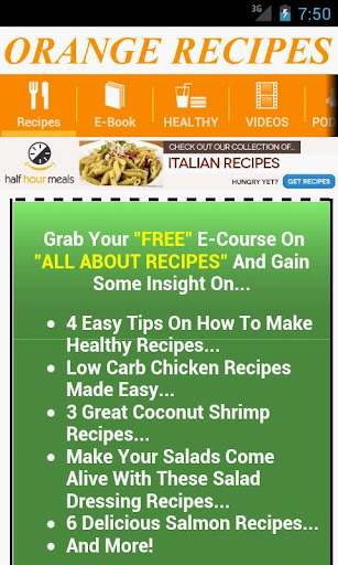 【免費書籍App】Orange Recipes-APP點子