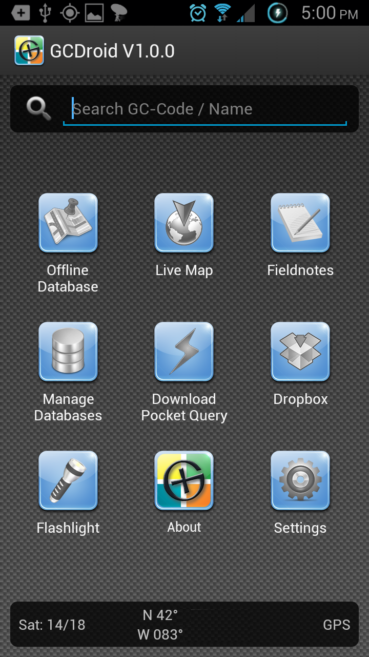 Android application GCDroid Pro Key - Geocaching screenshort