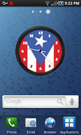 Puerto Rico Flag Clock2 Widget