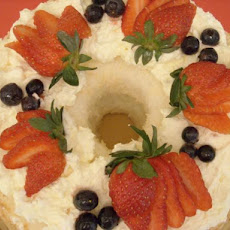 Strawberry Cream Angel Food Cake