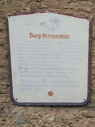 Infotafel Burg Hessenstein