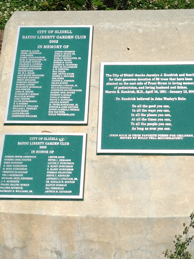 Bayou Liberty Garden Club Memorial