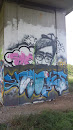 Nerd Hinter Der Graffiti Wand
