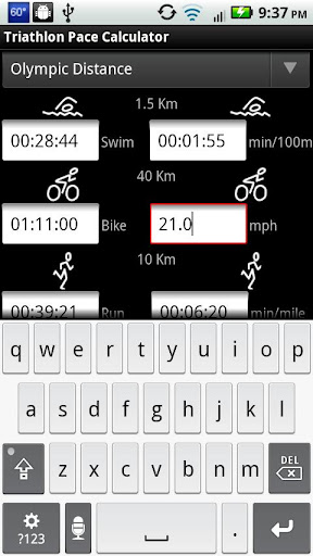 Triathlon Pace Calculator