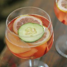 Rosé Sangria with White Peaches and Cucumber