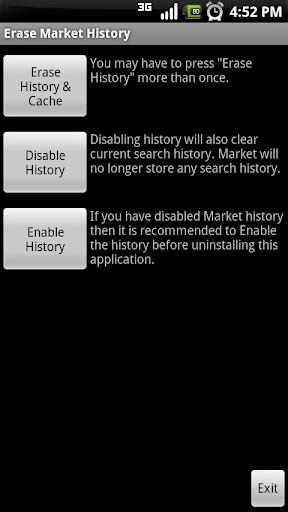 Clear Market History Root