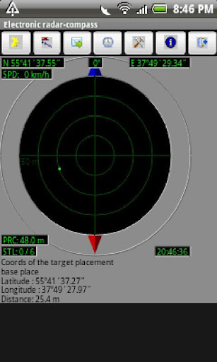 Electronic radar compass