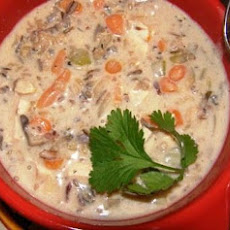 Low-Fat Cream of Chicken and Wild Rice Soup