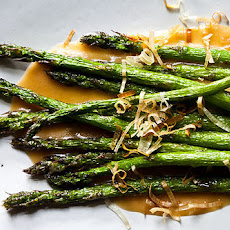 Nobu's Fried Asparagus with Miso Dressing