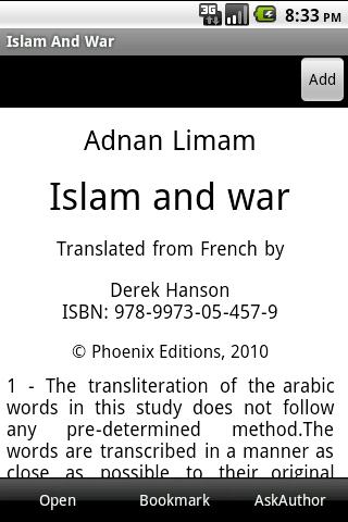 【免費書籍App】Islam and war-APP點子