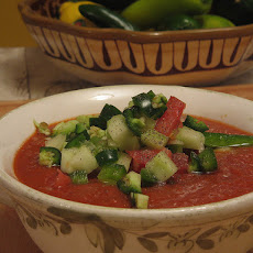 Low Fat Gazpacho With Twang!