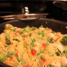 Spaghetti Squash With Grilled Chicken and Sundried Tomatoes