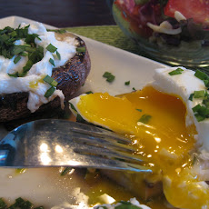 Roasted Portabellas With Poached Eggs