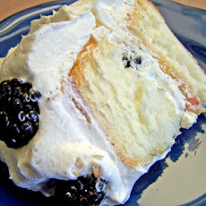 Easy Blackberry, Lime  Filled Angel Food Cake