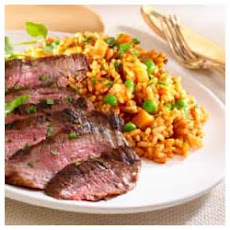 Grilled Steak with Red Tomato Rice