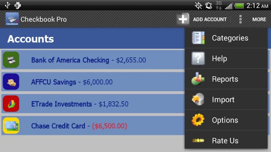 Checkbook Pro screenshot for Android