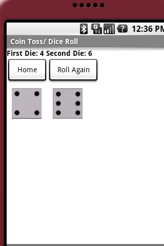 Coin Toss Dice Roll