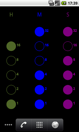 Real Binary Clock no BCD