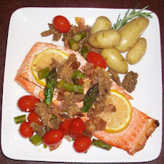 Grilled WIld Salmon with Farmer's Market Vegetables