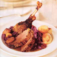 Spiced Roast Goose with Dried-Fruit Pan Sauce