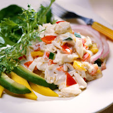 Caribbean Crabmeat Salad With Creamy Gingered Dressing