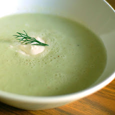 Creamy Courgette (Zucchini) or Cucumber Soup.