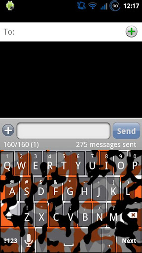 Orange Camo Keyboard Skin