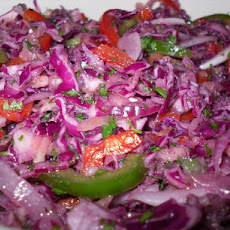 Jicama Cilantro Red Cabbage Slaw
