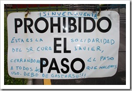 Prohibido el paso