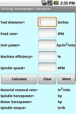 Drilling Horsepower Calculator