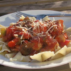 Chicken Cacciatore over Pasta