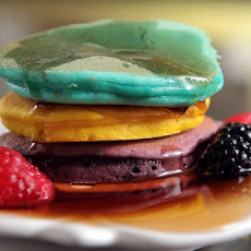Rainbow Silver Dollar Pancakes
